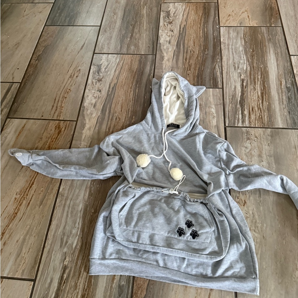 & Other Stories Gray Hooded Jacket